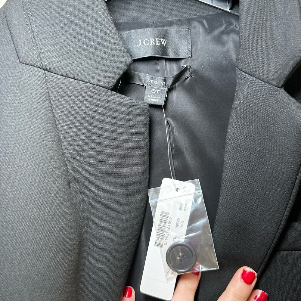 NWT J. Crew Black Women's Blazer Tall Regent blazer in four-season stretch - Picture 3 of 6